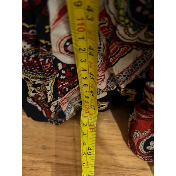 New York & Company Multi Color Paisley Long Sleeve Maxi Dress V Neck Size XL NWT - Picture 9 of 15